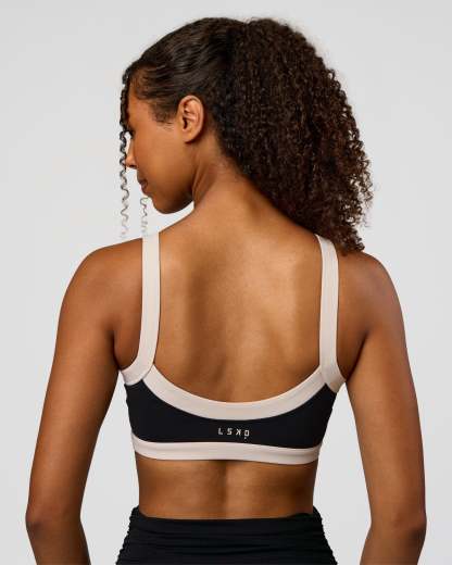 CF Move Through It Sports Bra - Black-Clay