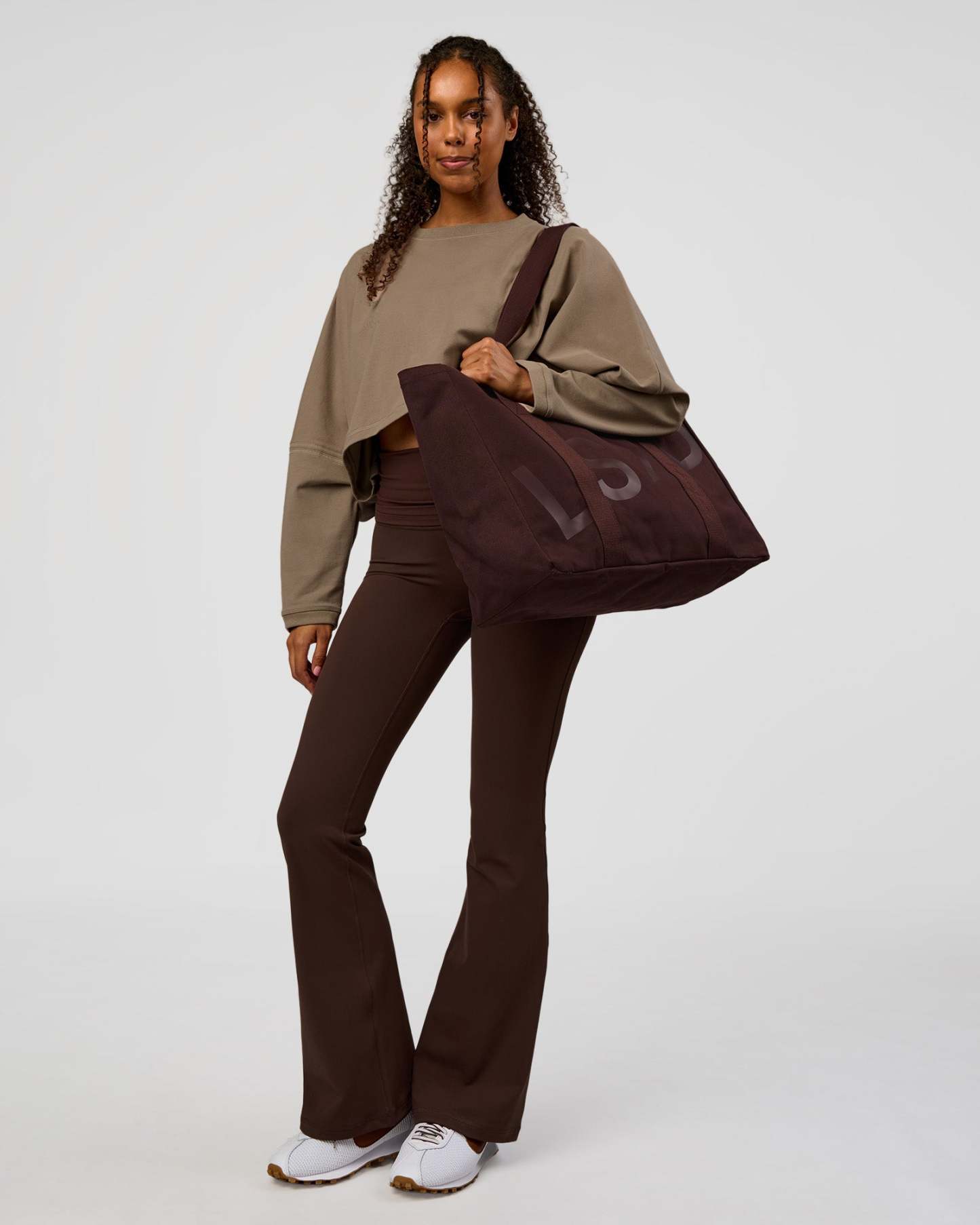 CF Fold Over High-Rise Flared Legging - Hot Chocolate