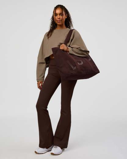 CF Fold Over High-Rise Flared Legging - Hot Chocolate