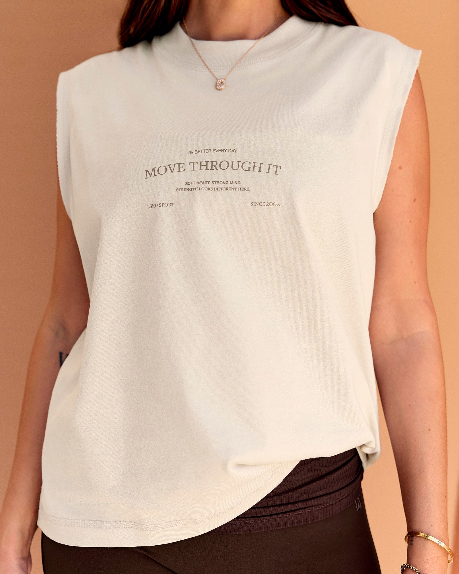 CF Unisex Oversized Heavyweight Boxed Tank - Clay-CF Move Through It