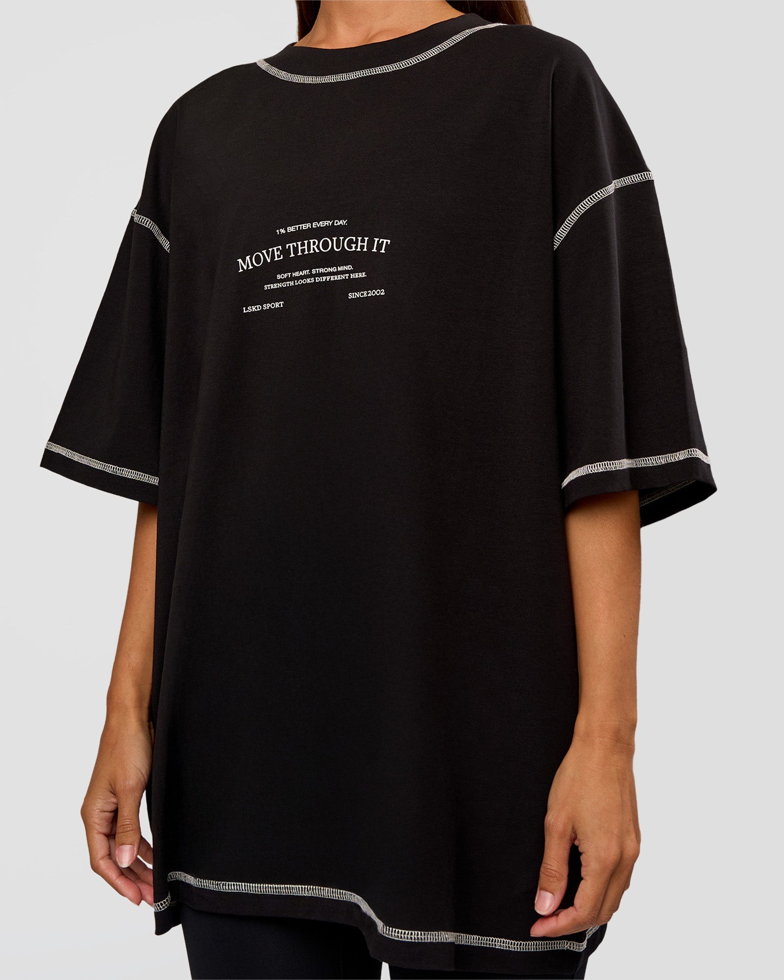 CF Unisex Oversized Heavyweight FLXCotton Tee - Black-CF Move Through It