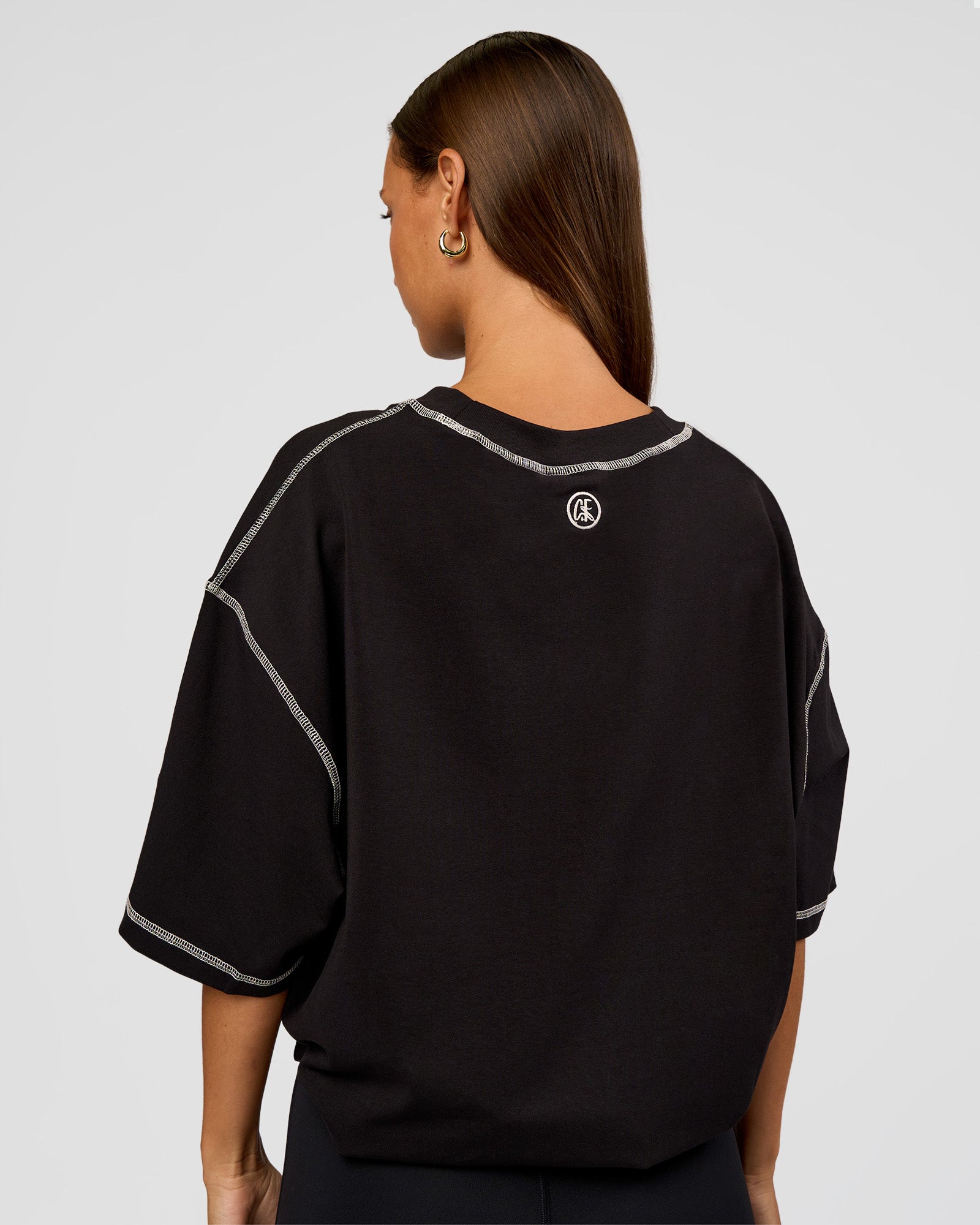 CF Unisex Oversized Heavyweight FLXCotton Tee - Black-CF Move Through It