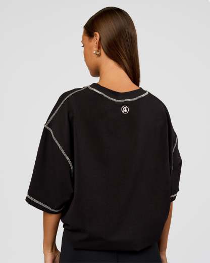 CF Unisex Oversized Heavyweight FLXCotton Tee - Black-CF Move Through It