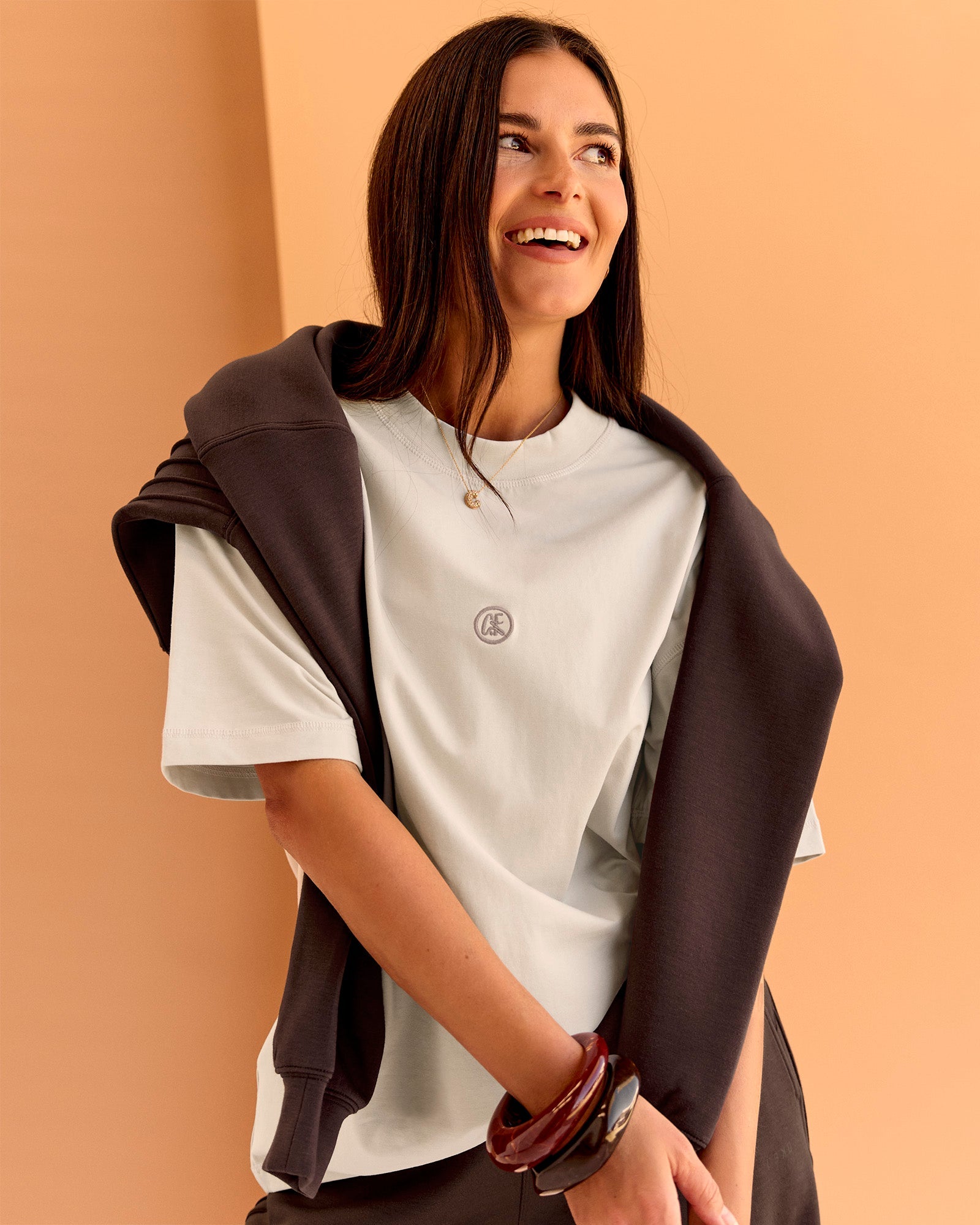 CF Unisex Oversized Heavyweight FLXCotton Tee - Clay-CF X LSKD Sport