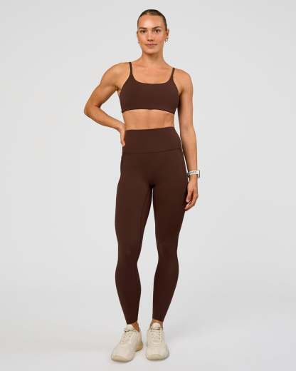 Elixir Ultra High-Rise Full Length Legging Pockets - Hot Chocolate