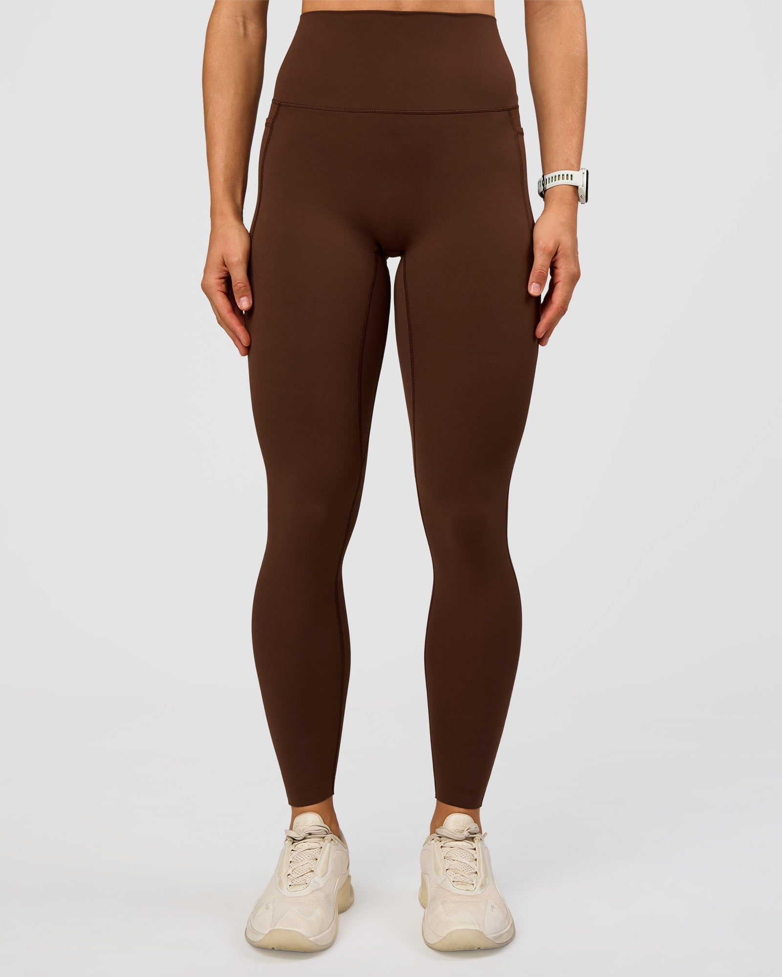 Elixir Ultra High-Rise Full Length Legging Pockets - Hot Chocolate