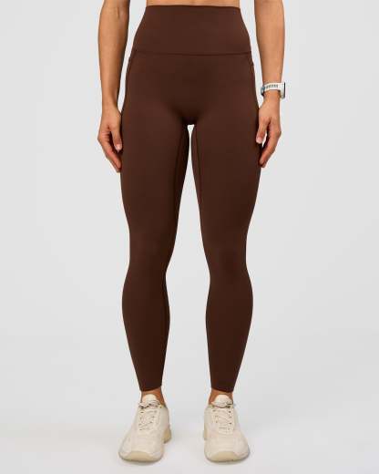 Elixir Ultra High-Rise Full Length Legging Pockets - Hot Chocolate
