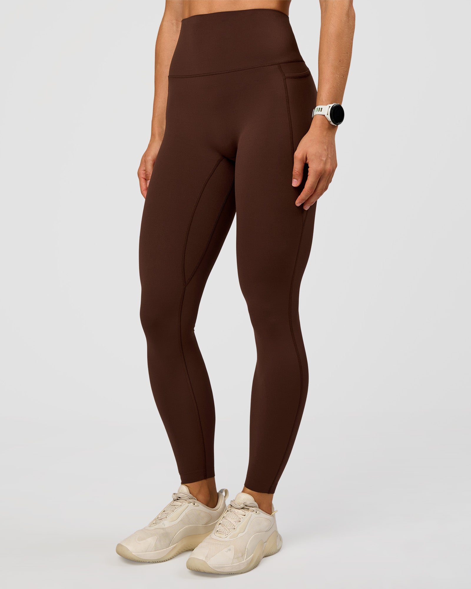 Elixir Ultra High-Rise Full Length Legging Pockets - Hot Chocolate