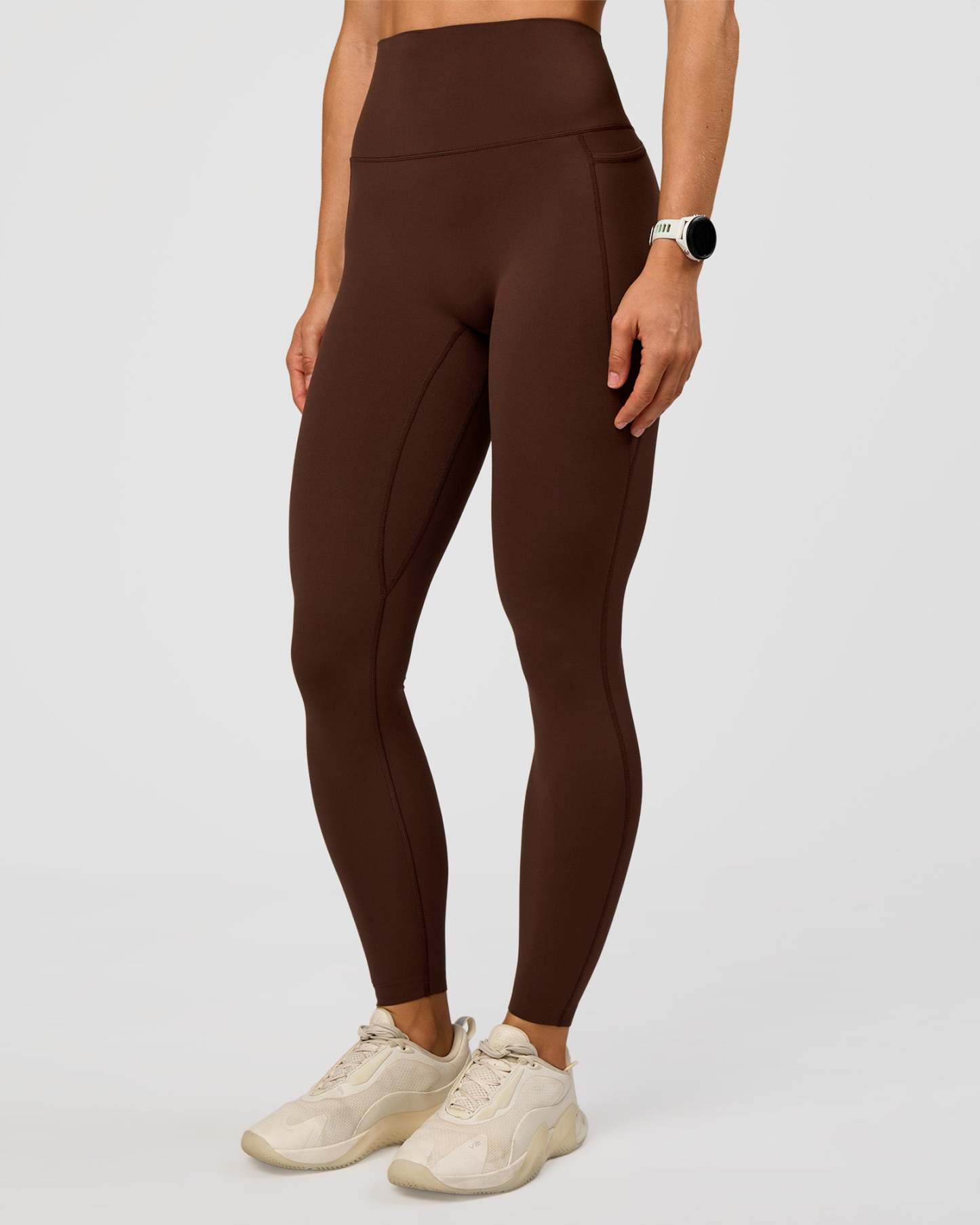 Elixir Ultra High-Rise Full Length Legging Pockets - Hot Chocolate