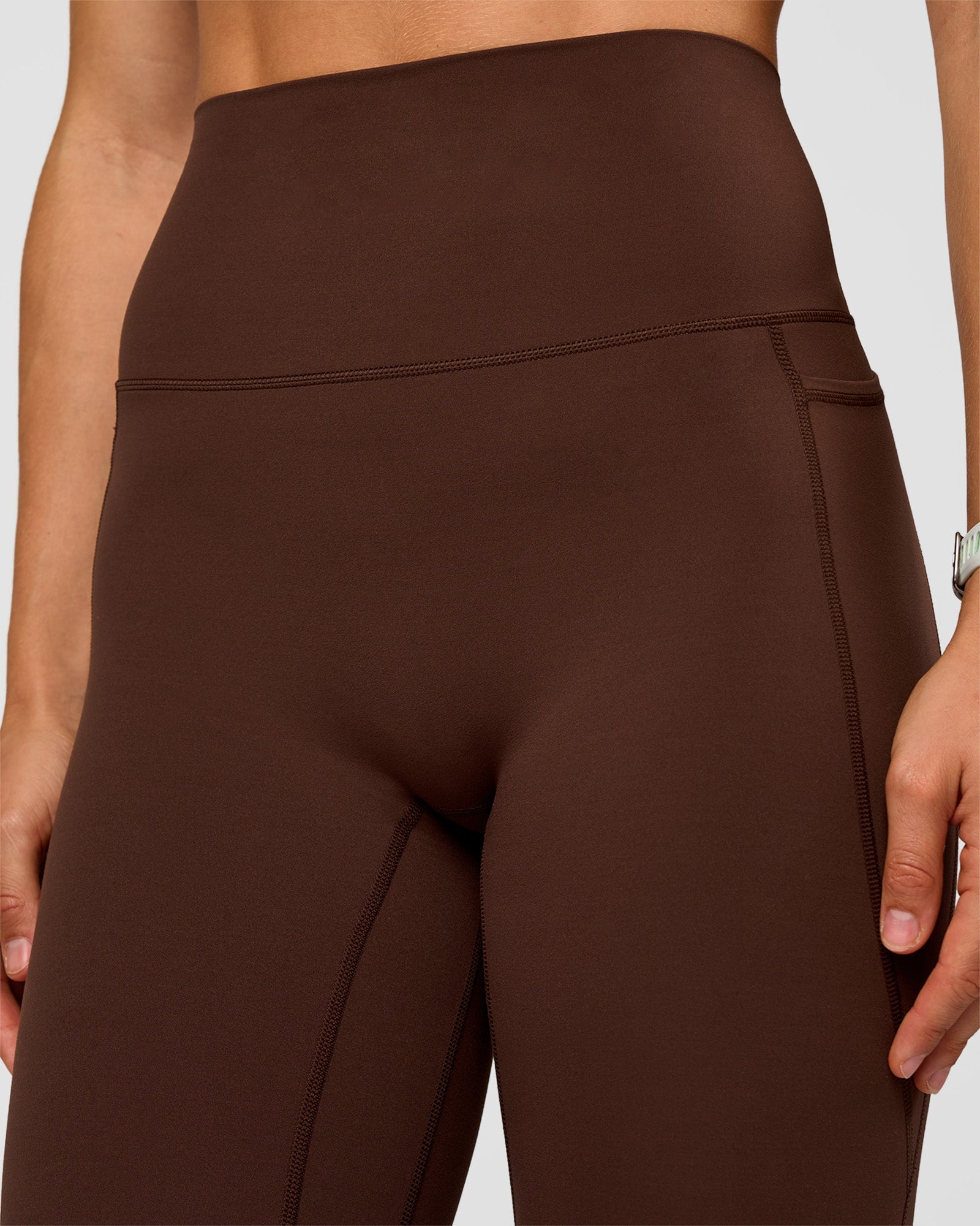 Elixir Ultra High-Rise Full Length Legging Pockets - Hot Chocolate