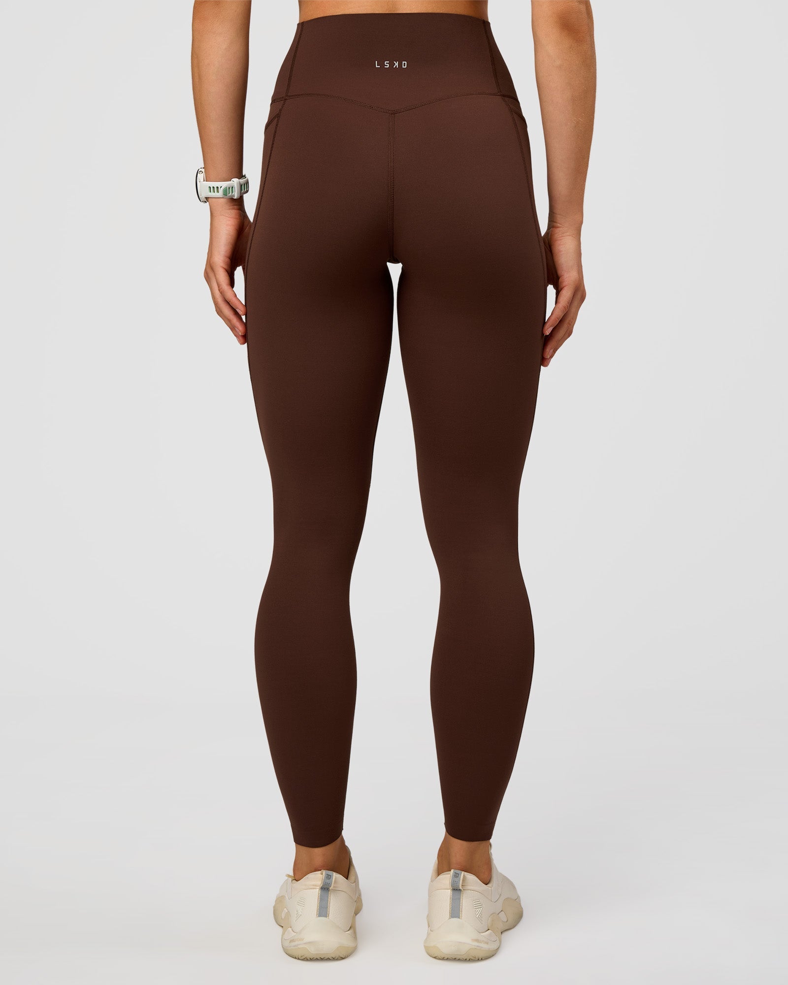 Elixir Ultra High-Rise Full Length Legging Pockets - Hot Chocolate