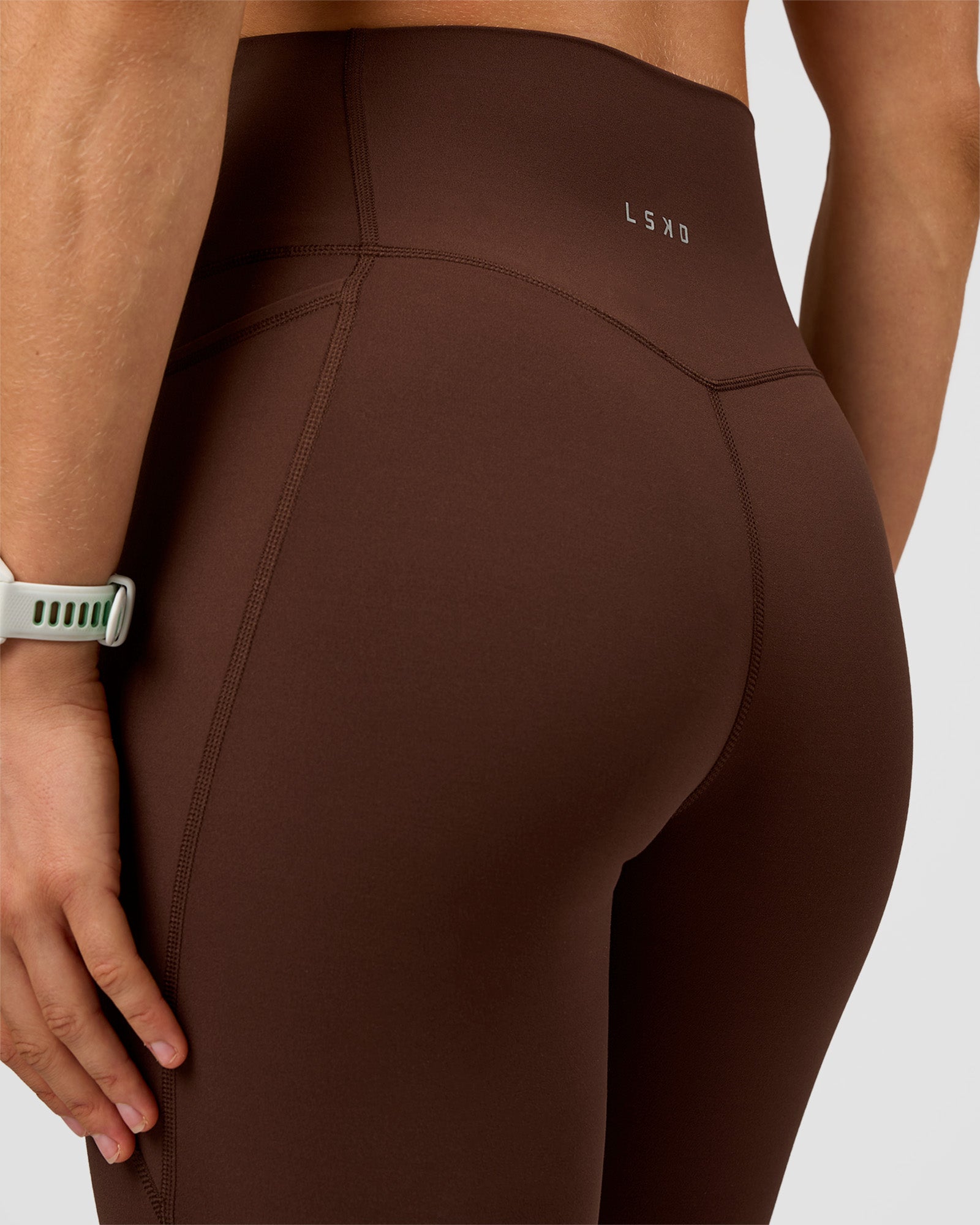 Elixir Ultra High-Rise Full Length Legging Pockets - Hot Chocolate