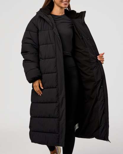 Go-To Puffer Long Jacket - Black