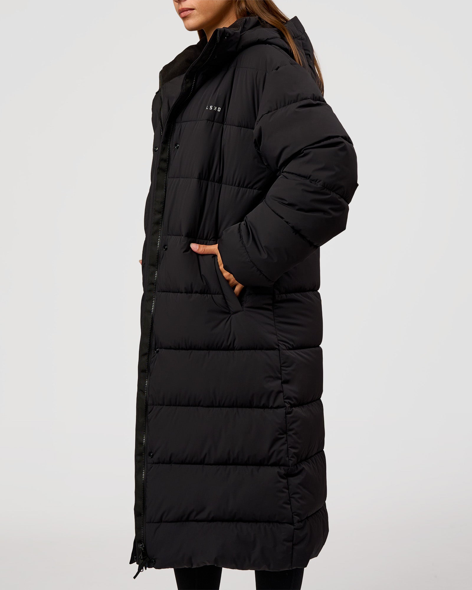 Go-To Puffer Long Jacket - Black