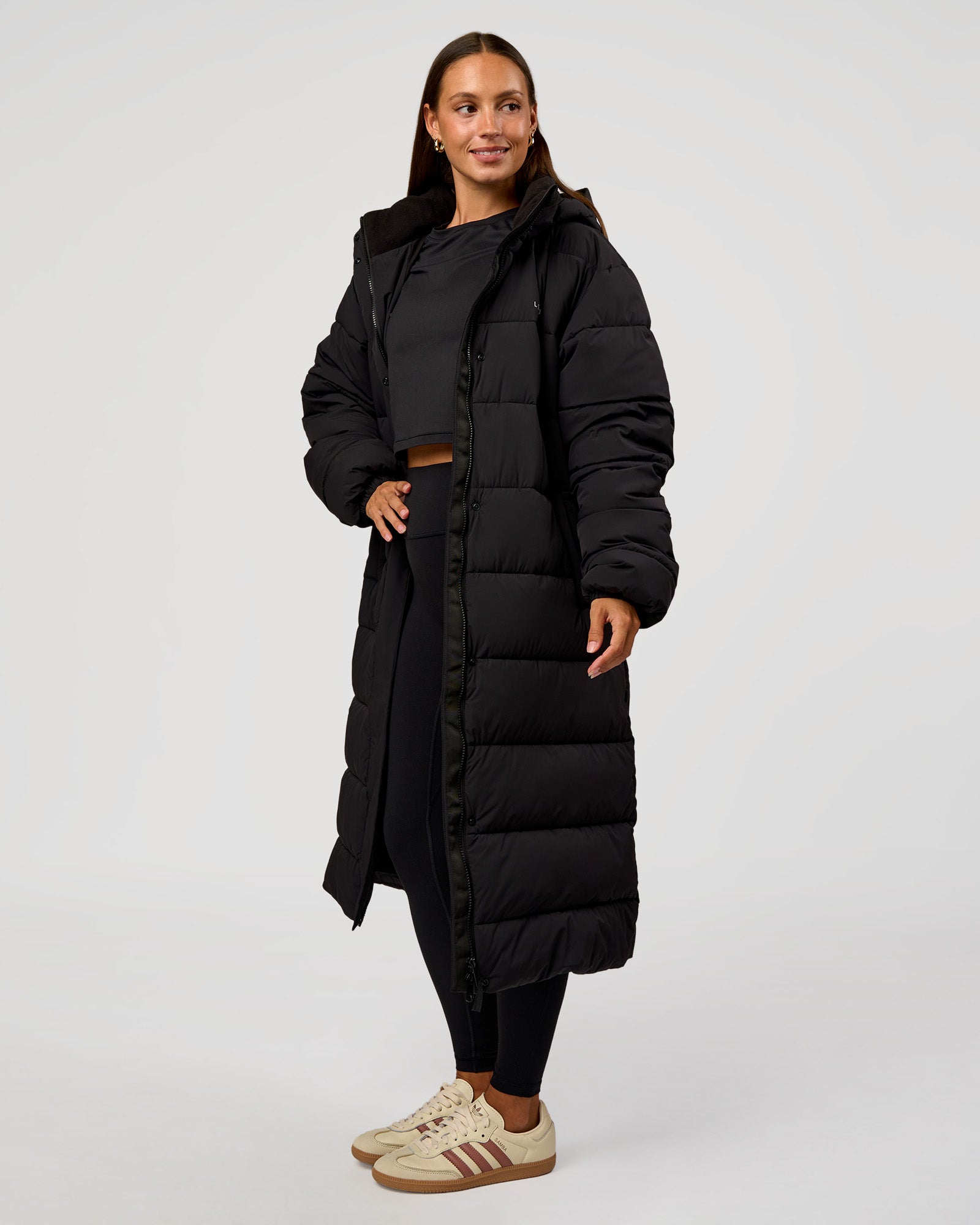 Go-To Puffer Long Jacket - Black
