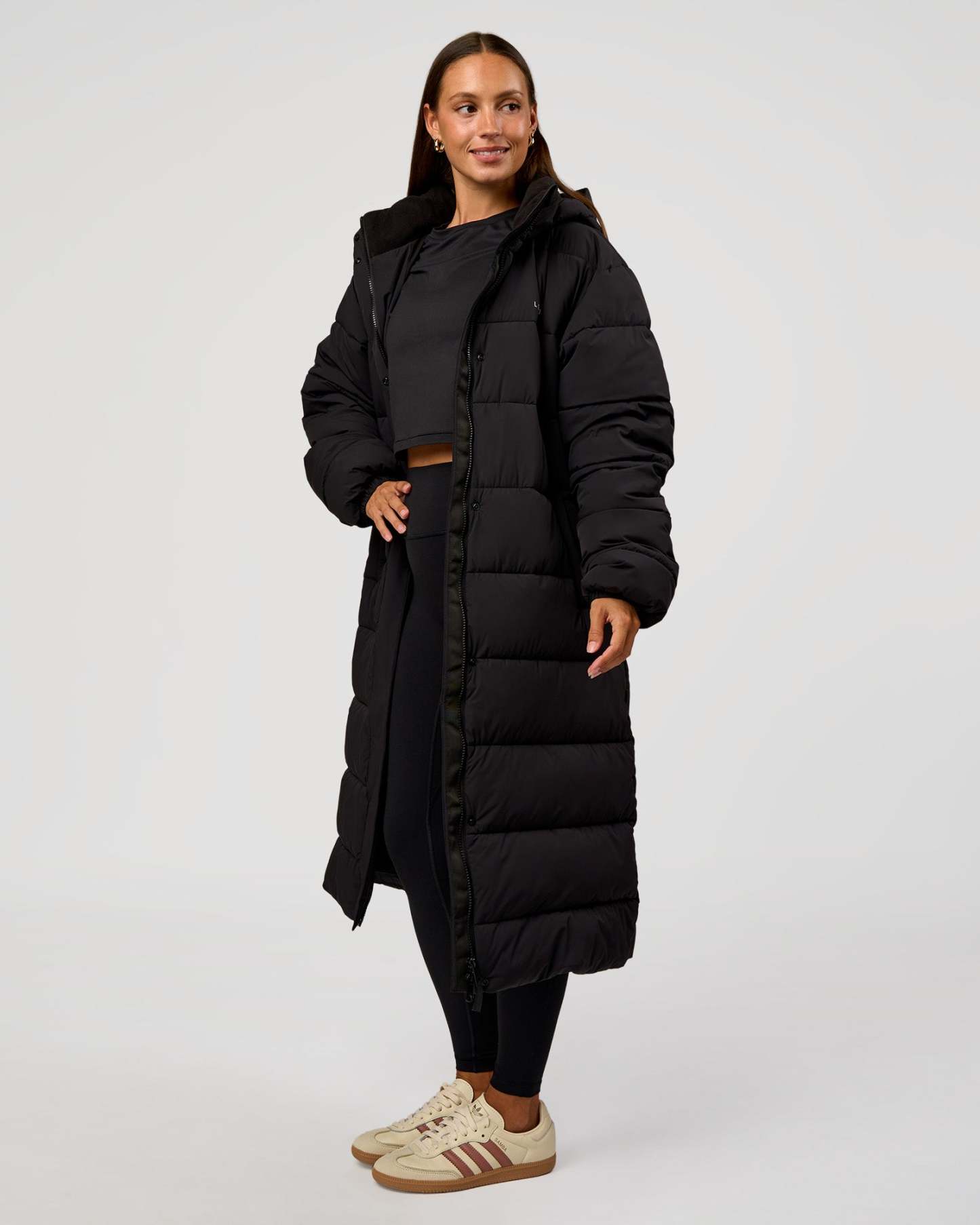 Go-To Puffer Long Jacket - Black