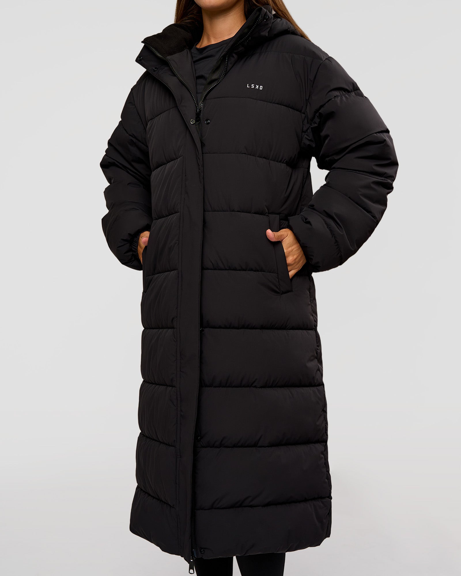 Go-To Puffer Long Jacket - Black