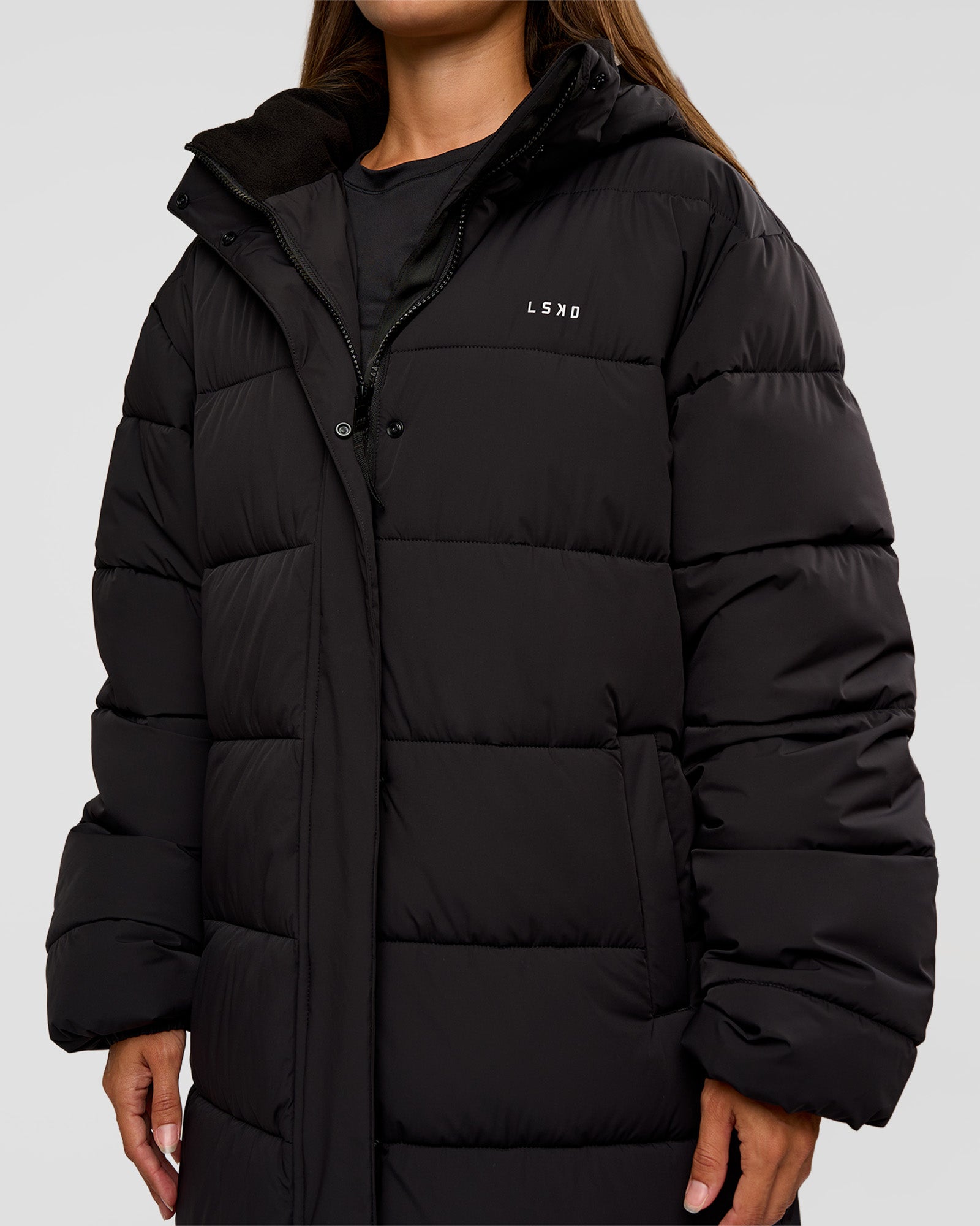 Go-To Puffer Long Jacket - Black