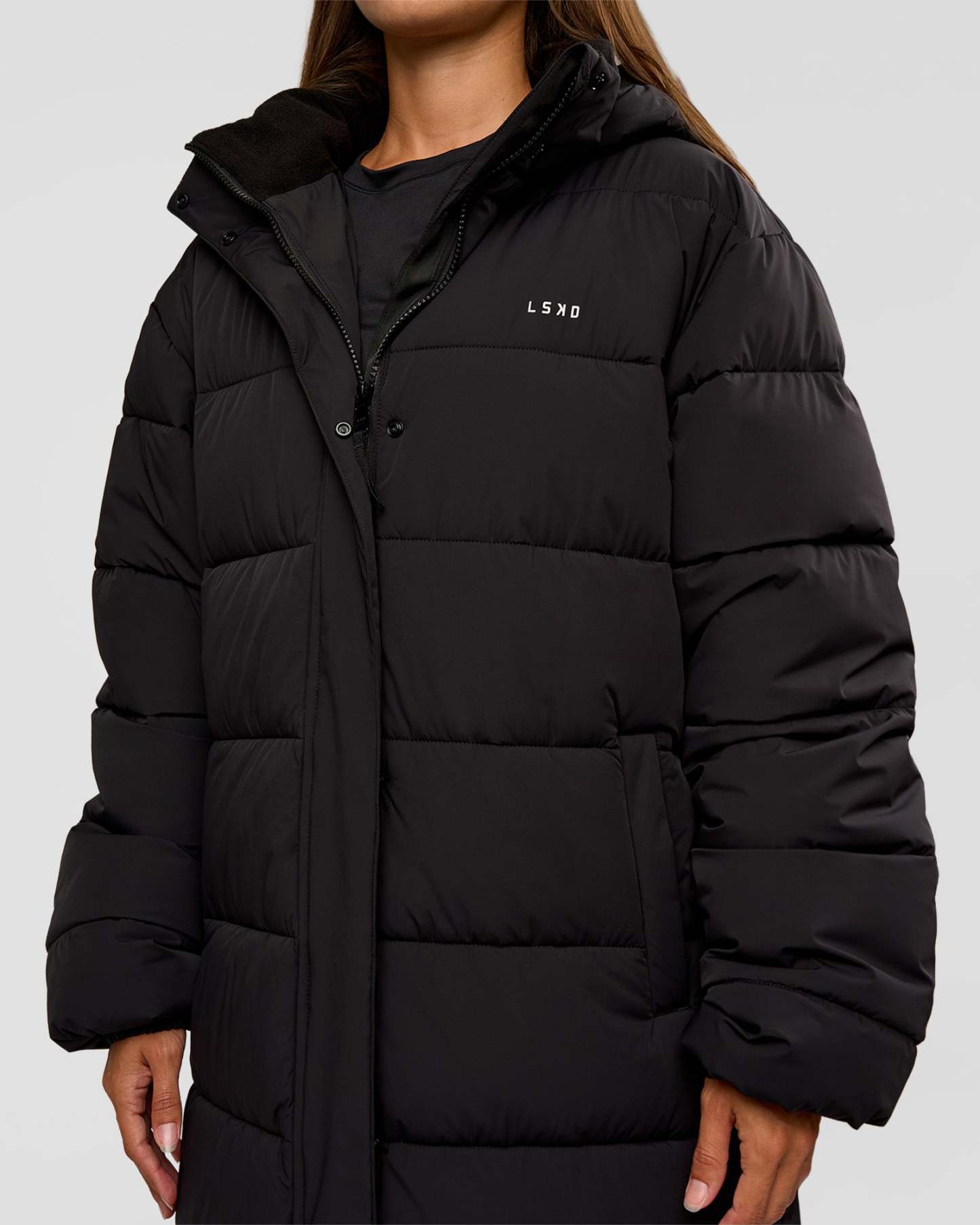 Go-To Puffer Long Jacket - Black