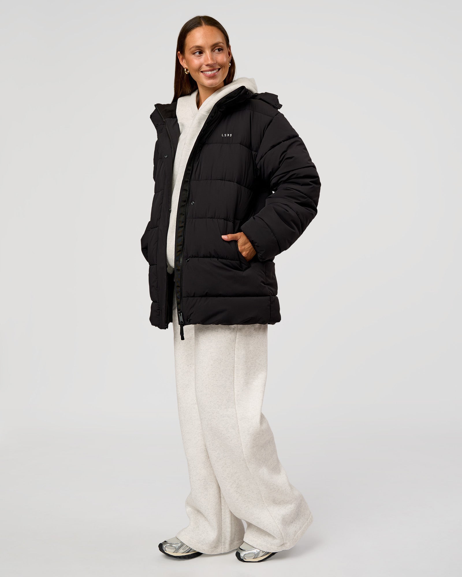 Go-To Puffer Mid Jacket - Black