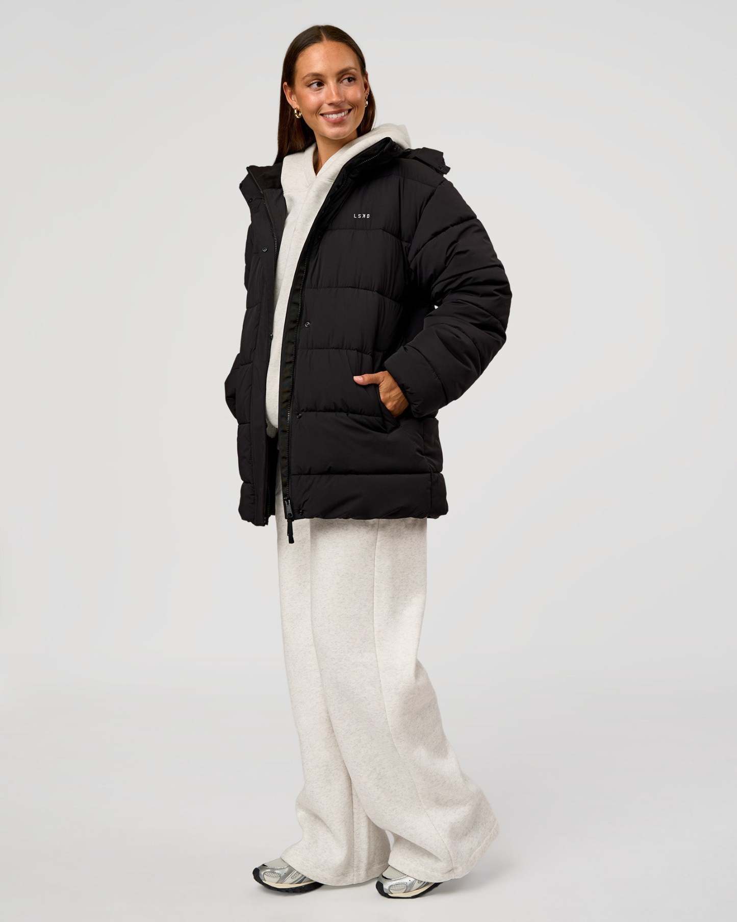 Go-To Puffer Mid Jacket - Black