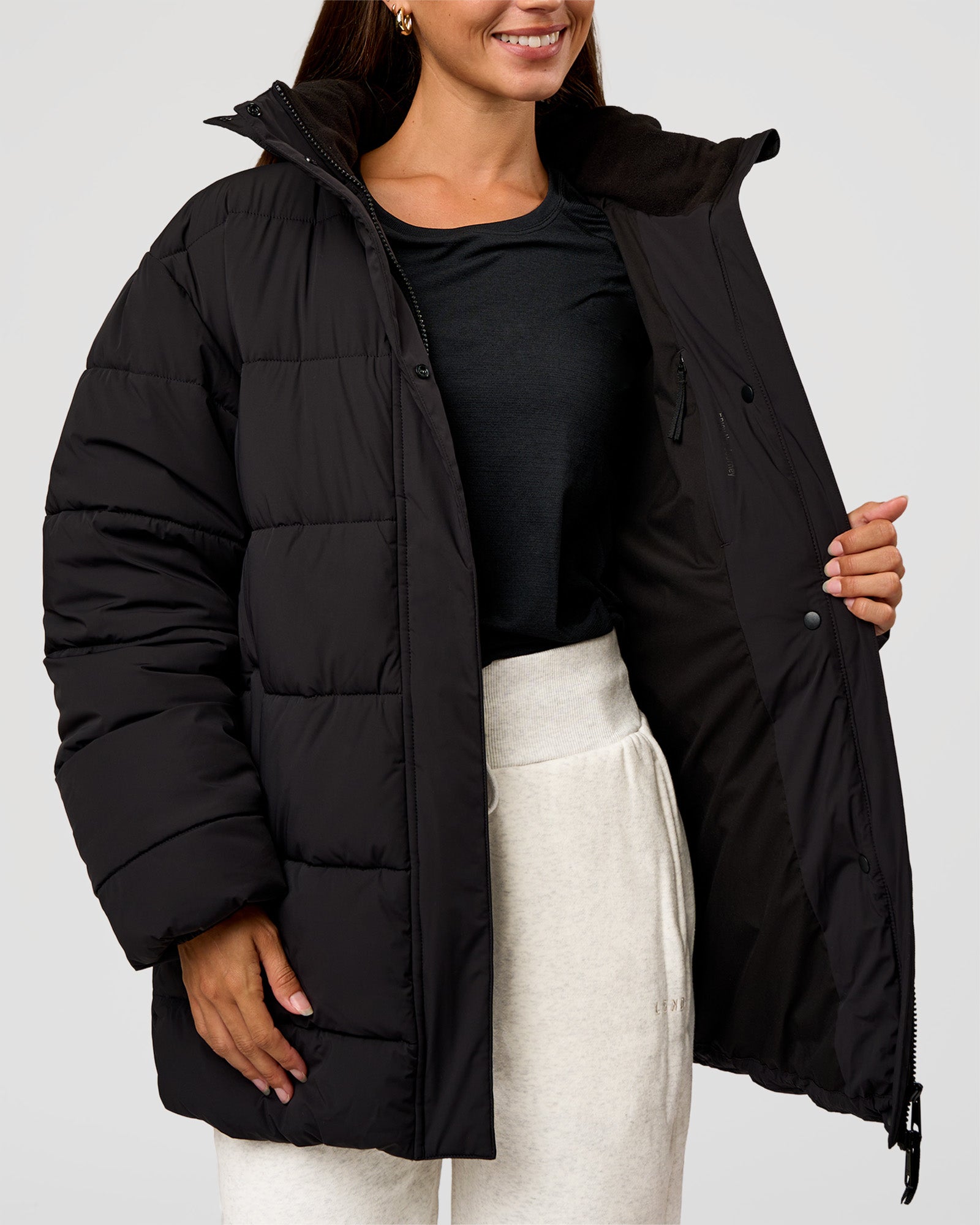 Go-To Puffer Mid Jacket - Black