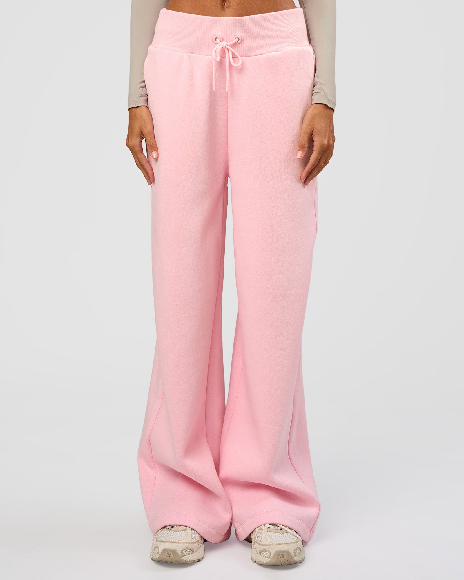 Go-To Script Wide Leg Track Pant - Marshmallow