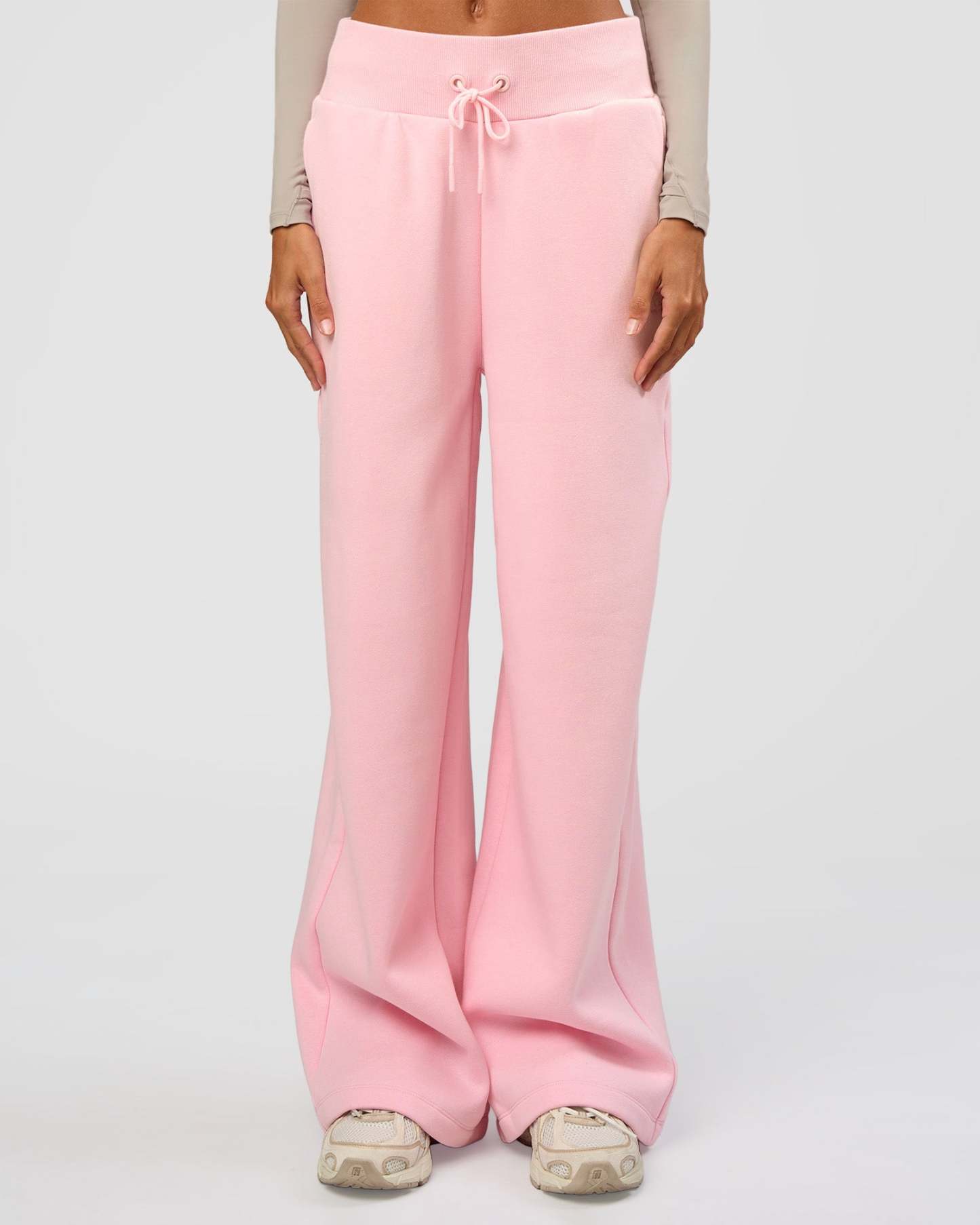 Go-To Script Wide Leg Track Pant - Marshmallow