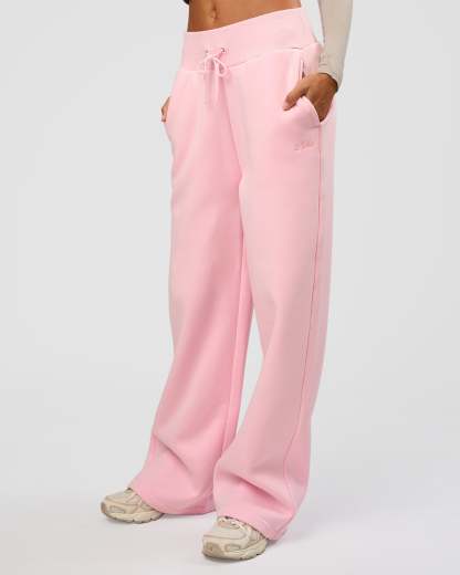 Go-To Script Wide Leg Track Pant - Marshmallow