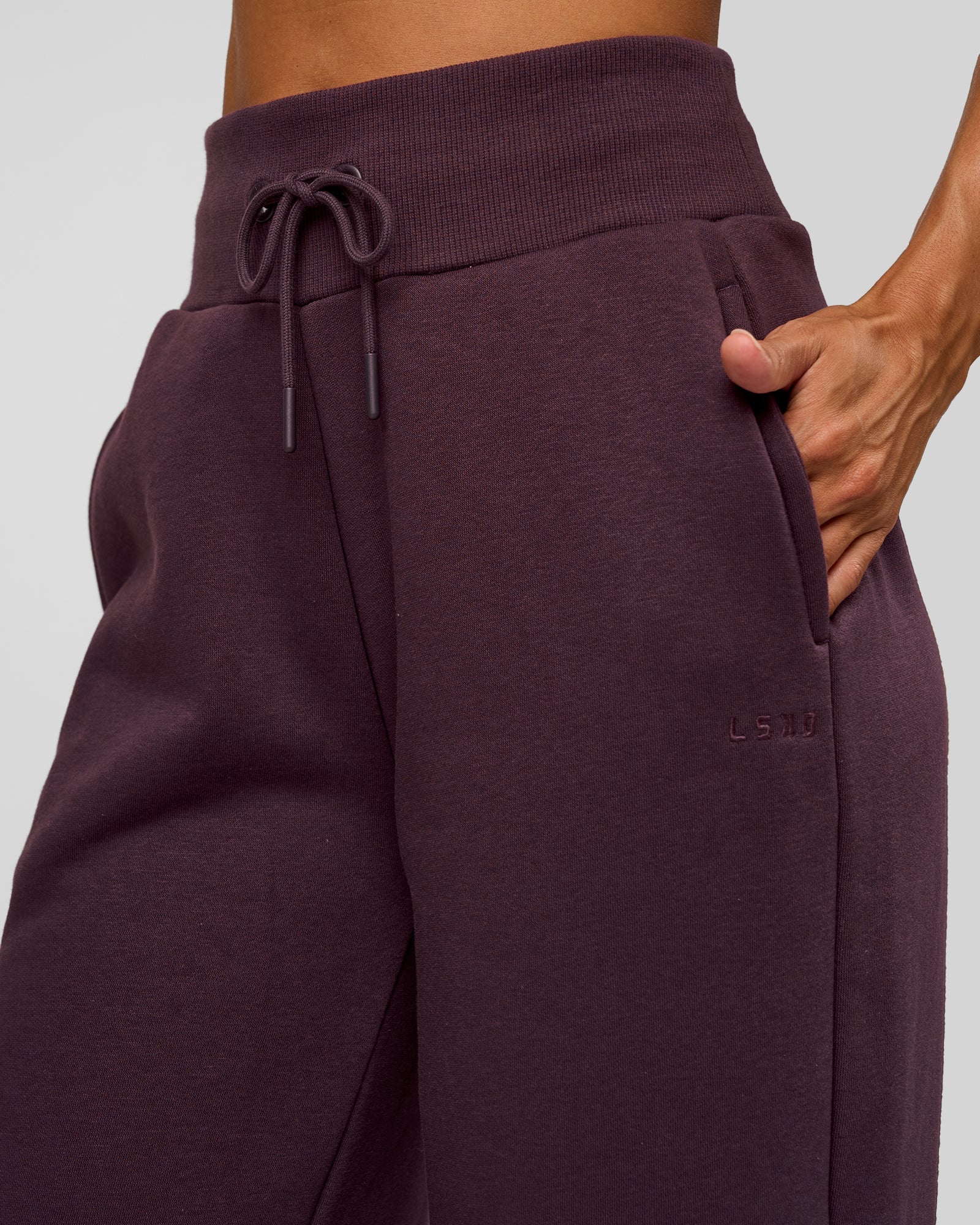 Go-To Wide Leg Track Pant - Midnight Plum