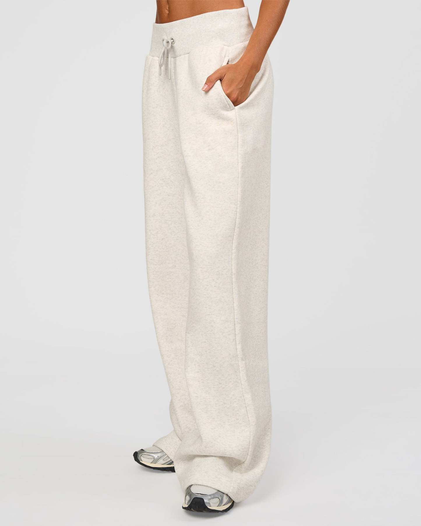 Go-To Wide Leg Track Pant Tall - Silver Marl