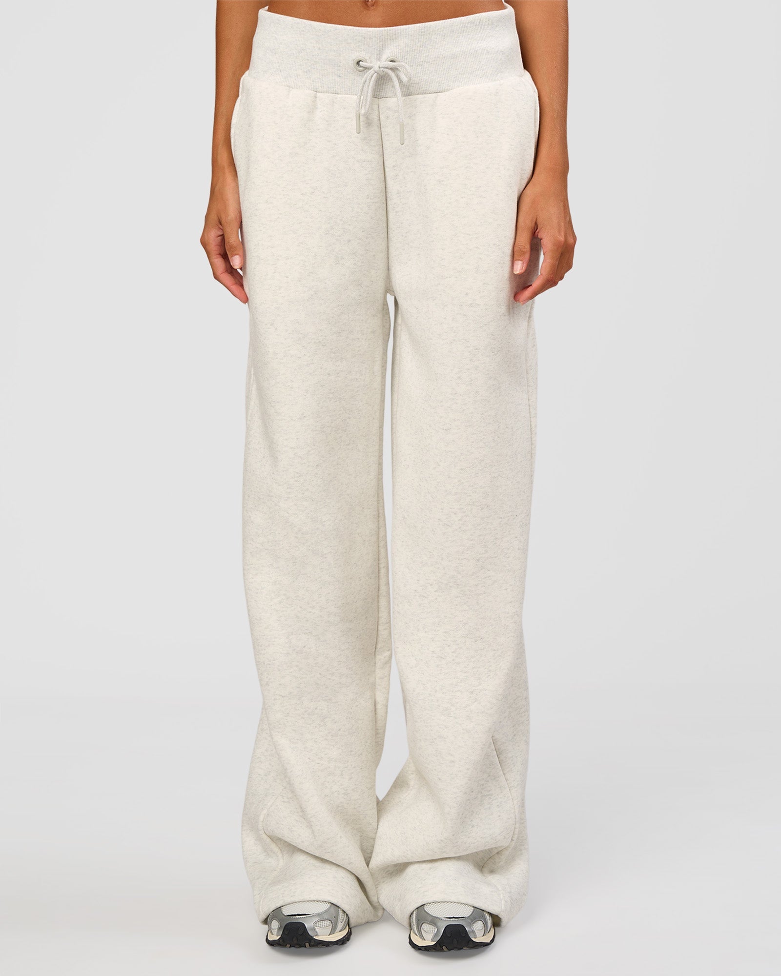 Go-To Wide Leg Track Pant Tall - Silver Marl