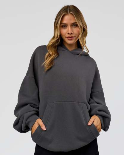 Memory In Motion Ultra Heavyweight Washed Hoodie - Dark Storm Washed