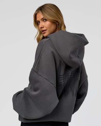 Memory In Motion Ultra Heavyweight Washed Hoodie - Dark Storm Washed