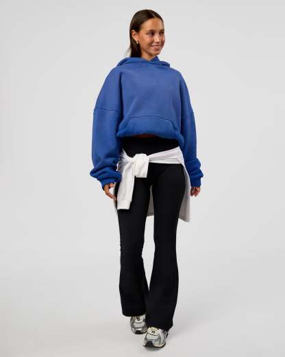 Memory In Motion Ultra Heavyweight Washed Hoodie - Electric Indigo Washed