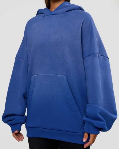 Memory In Motion Ultra Heavyweight Washed Hoodie - Electric Indigo Washed