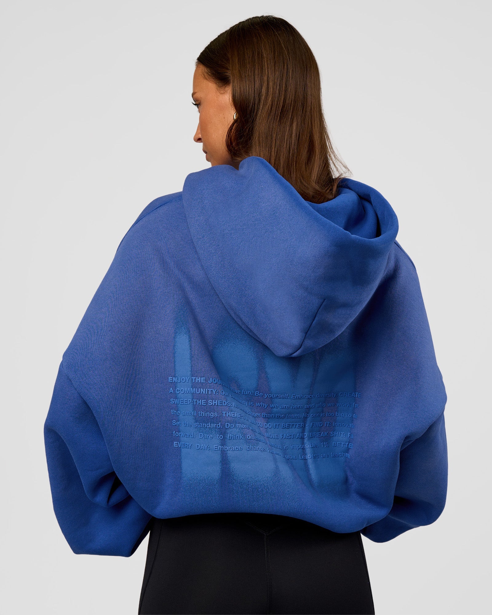Memory In Motion Ultra Heavyweight Washed Hoodie - Electric Indigo Washed