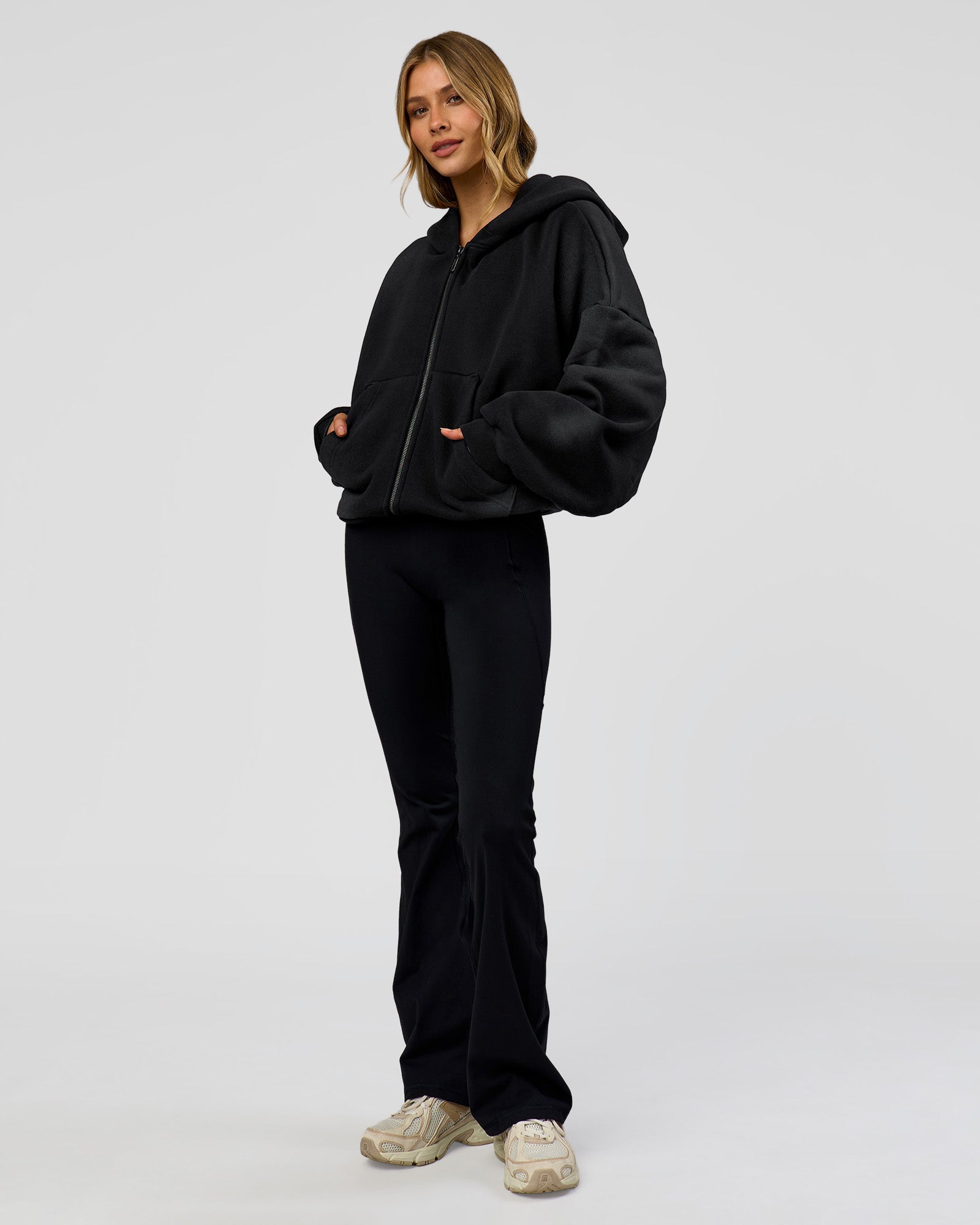 Memory In Motion Ultra Heavyweight Zip Thru Hoodie - Black Washed