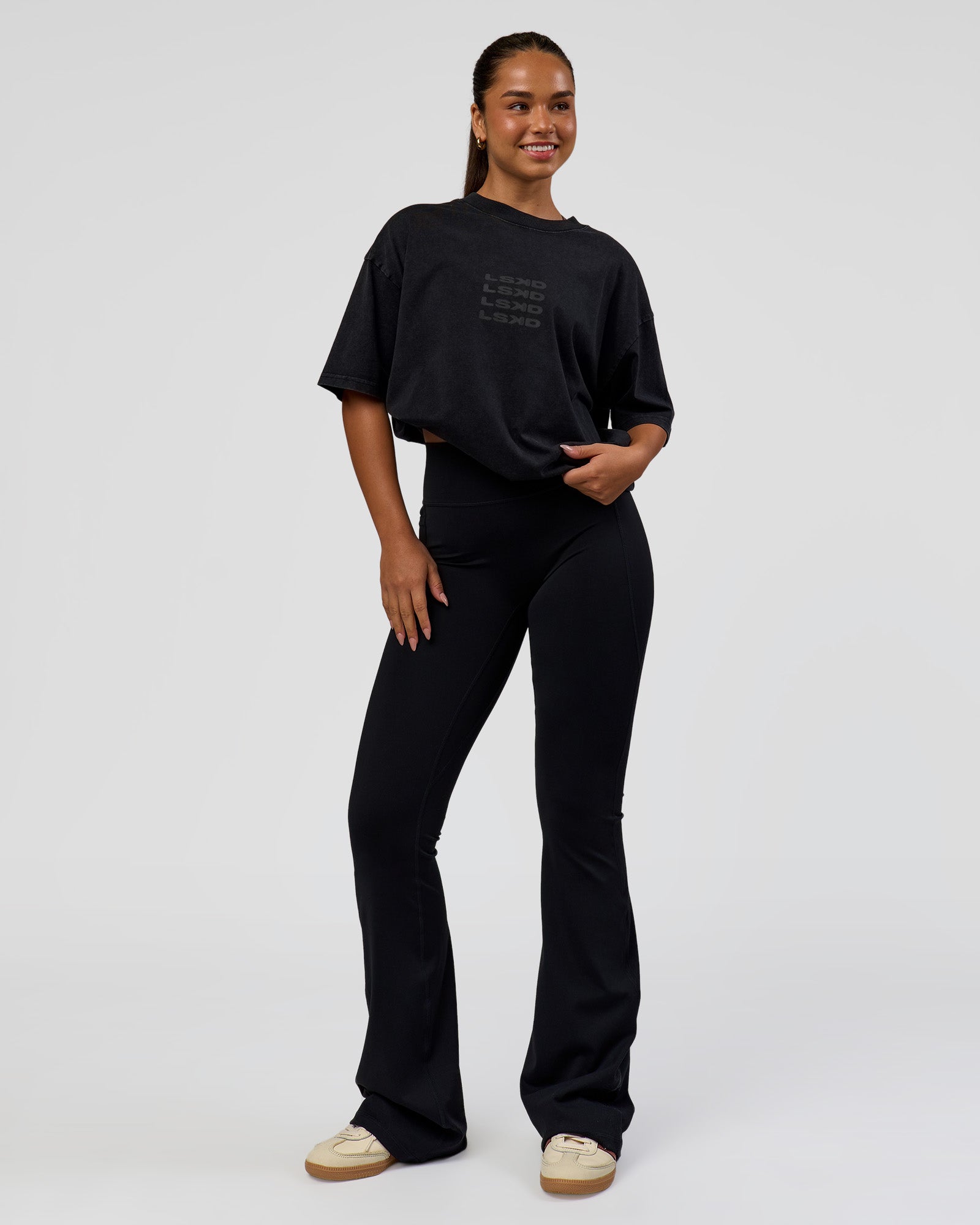 Move Fast Heavyweight Oversized Tee - Black Washed