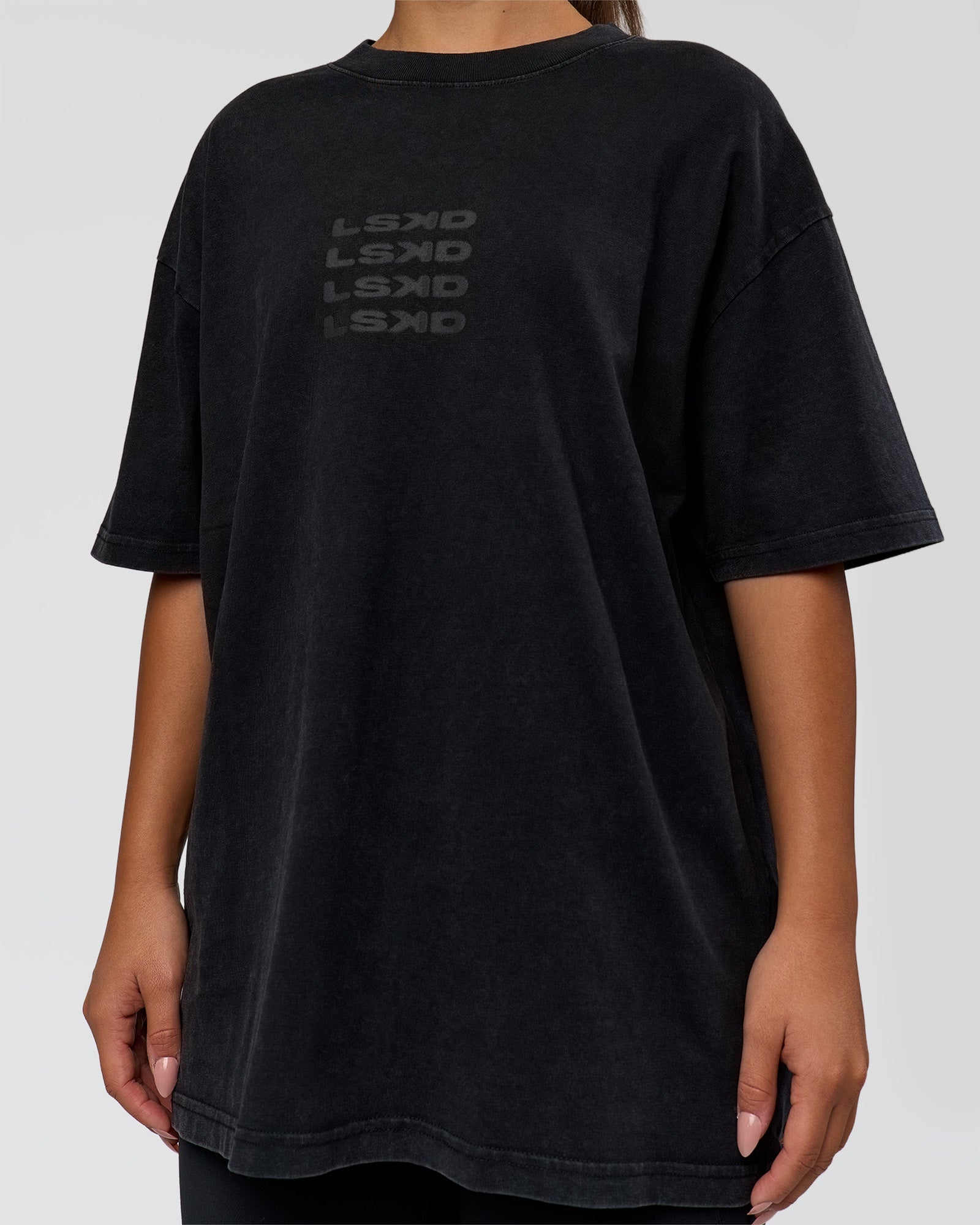 Move Fast Heavyweight Oversized Tee - Black Washed