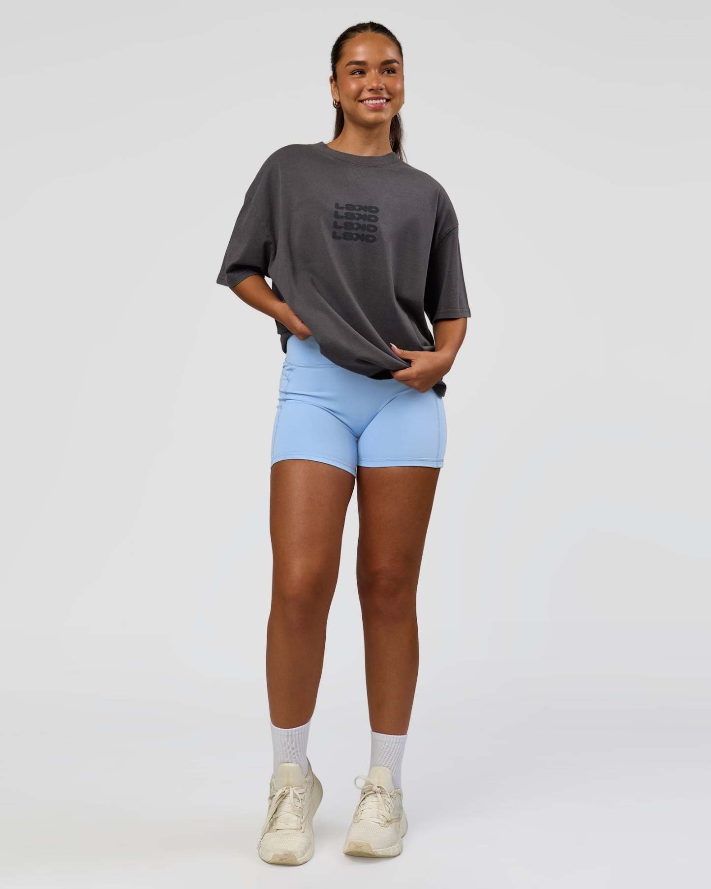 Move Fast Heavyweight Oversized Tee - Dark Storm Washed