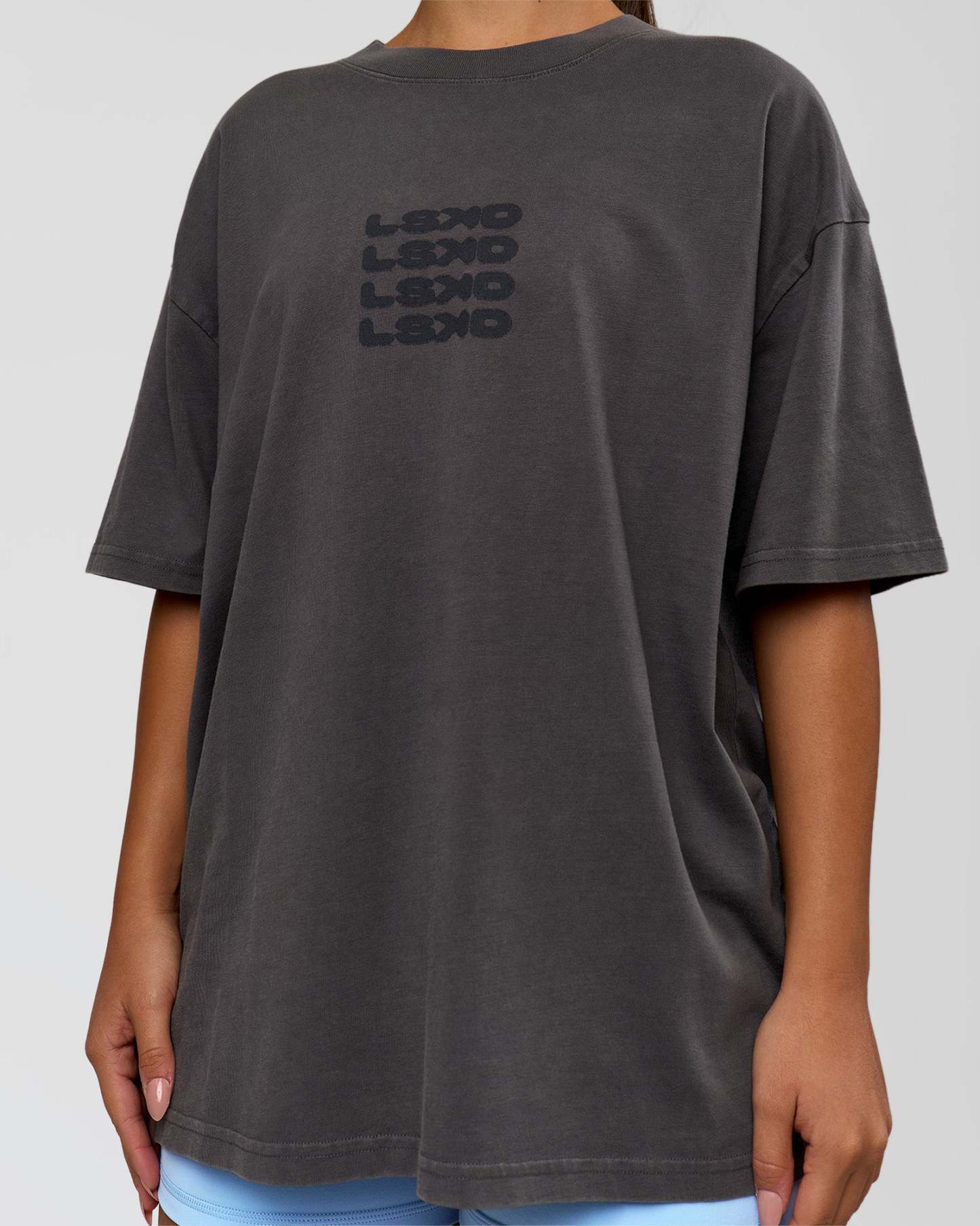 Move Fast Heavyweight Oversized Tee - Dark Storm Washed