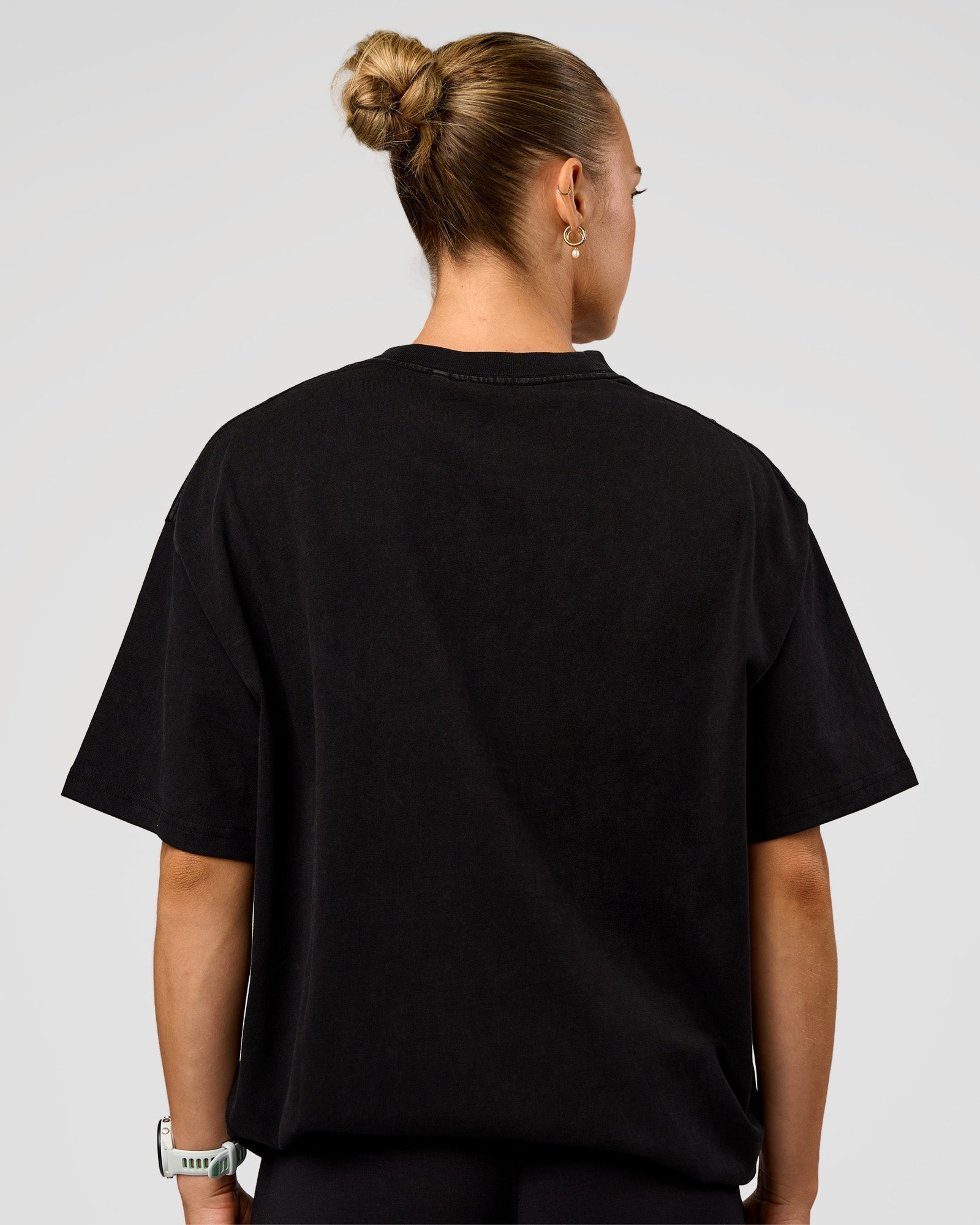 Offset Heavyweight Unisex Oversized Tee - Black Washed-Castlerock