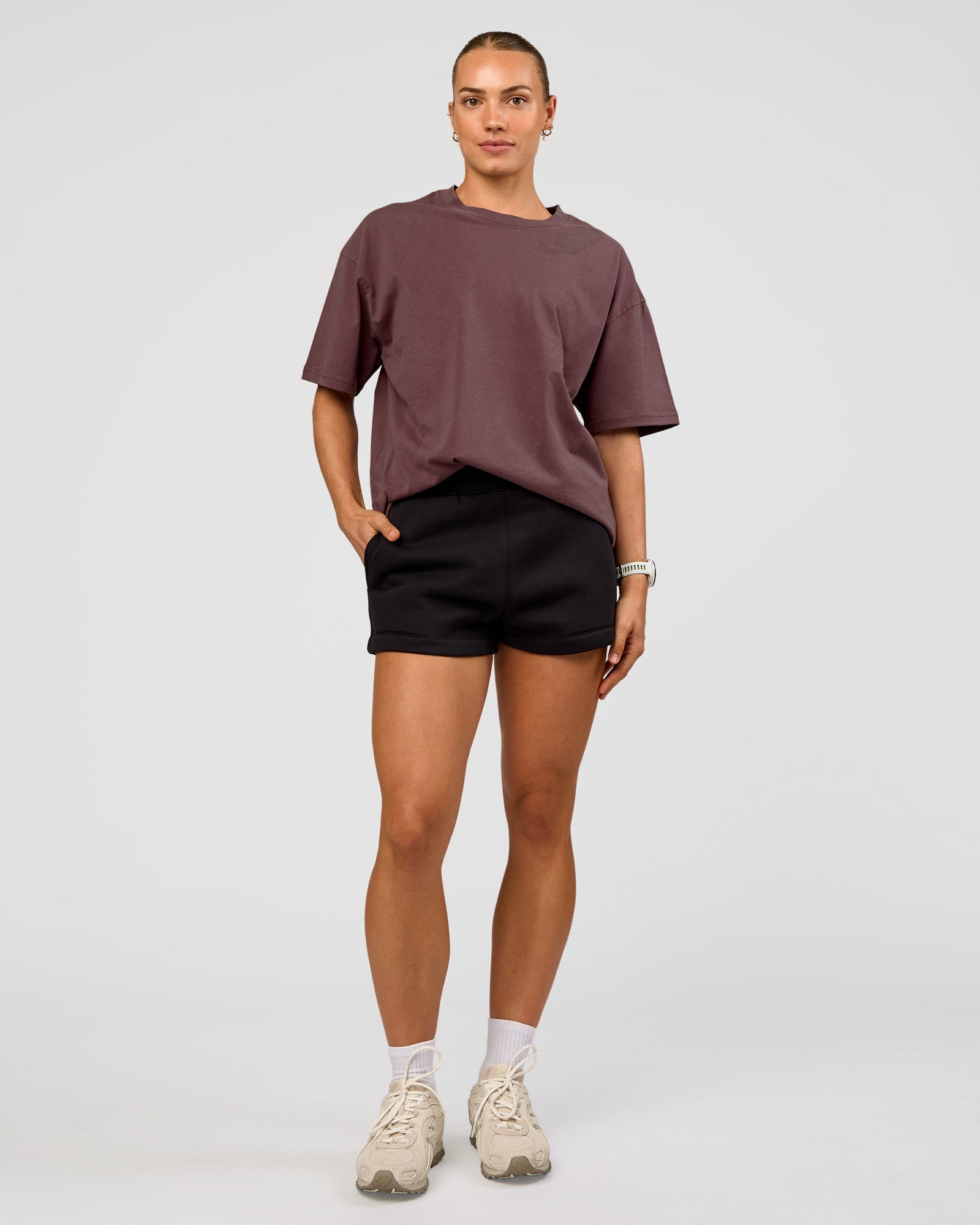 Offset Heavyweight Unisex Oversized Tee - Cocoa Powder-Cocoa Powder