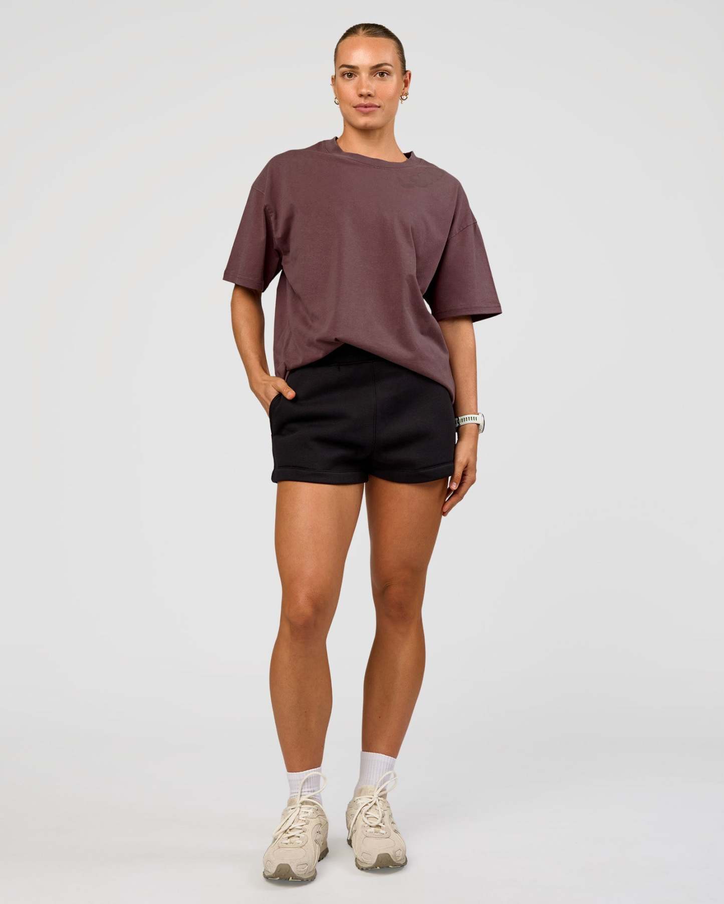 Offset Heavyweight Unisex Oversized Tee - Cocoa Powder-Cocoa Powder