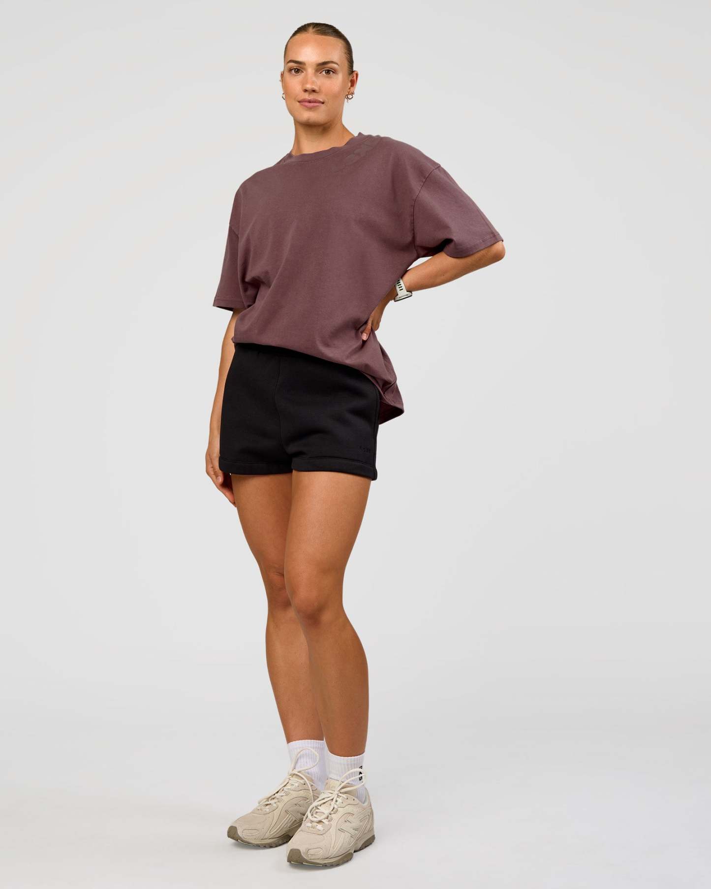 Offset Heavyweight Unisex Oversized Tee - Cocoa Powder-Cocoa Powder