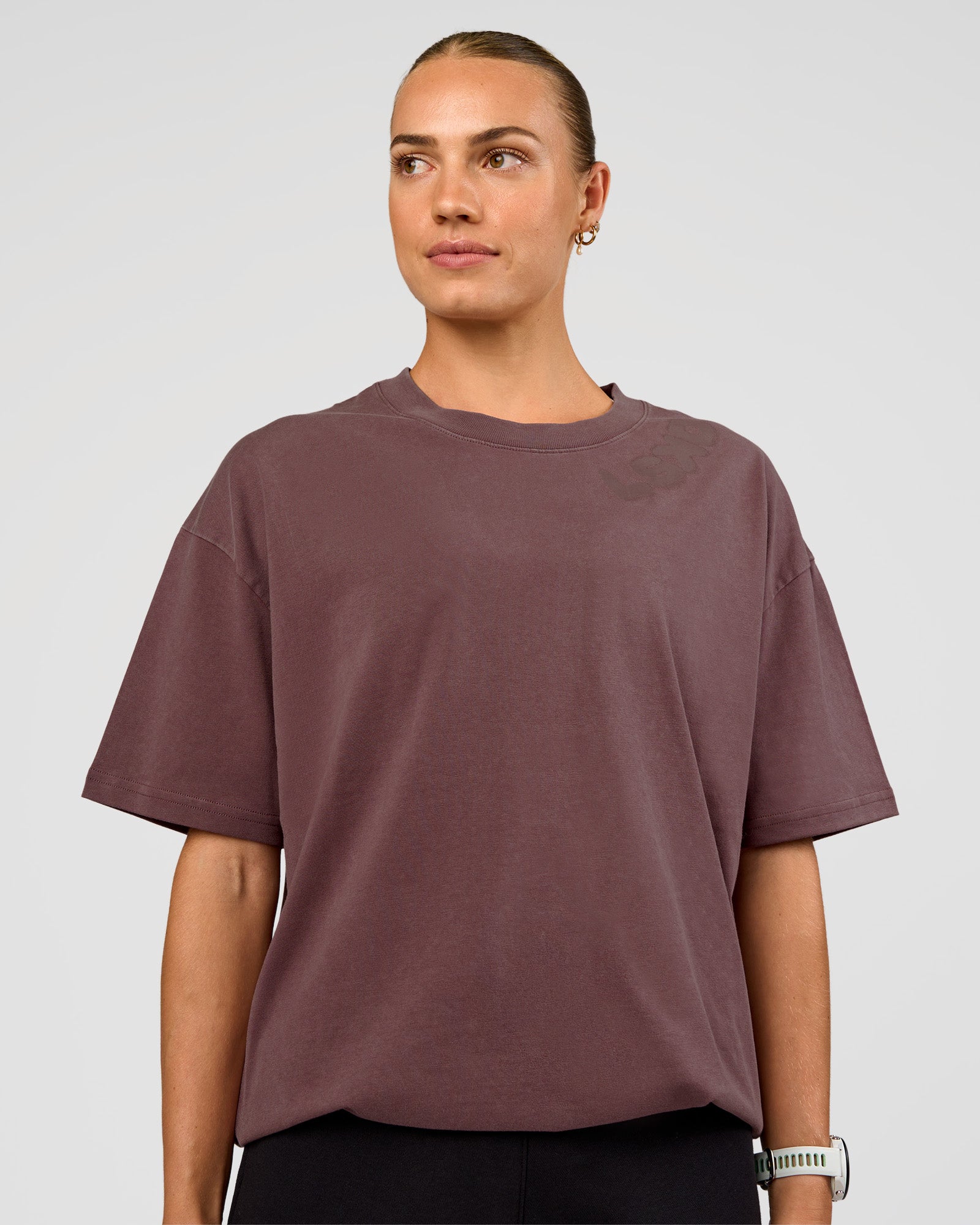Offset Heavyweight Unisex Oversized Tee - Cocoa Powder-Cocoa Powder