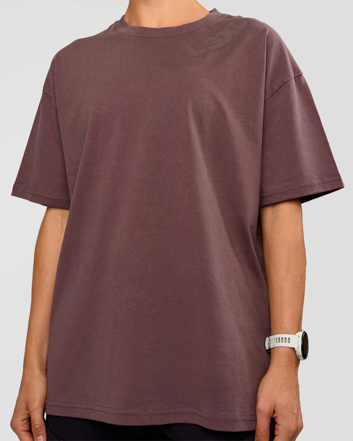 Offset Heavyweight Unisex Oversized Tee - Cocoa Powder-Cocoa Powder