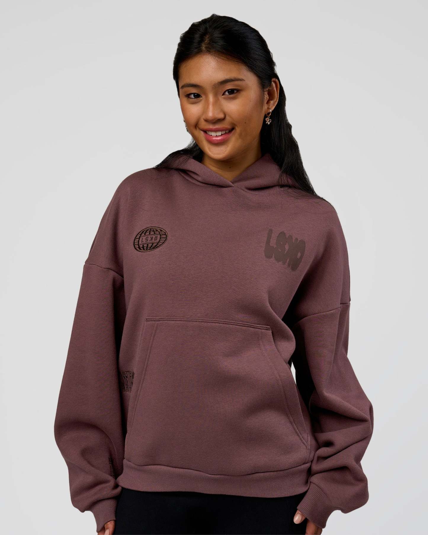 Static Grit Unisex Boxy Hoodie - Cocoa Powder-Hot Chocolate