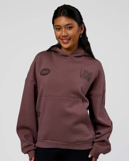 Static Grit Unisex Boxy Hoodie - Cocoa Powder-Hot Chocolate